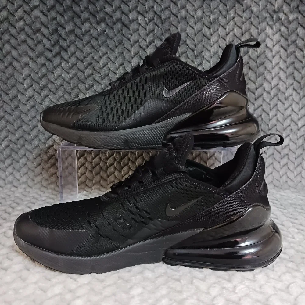 Nike Air Max 270 Black GS Walking Running Sneakers Shoes Size 6Y Women's 7.5